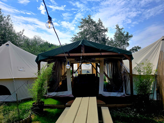 Nature Apartment Tent Stay – Bell Tent Village Parks, Nottingham